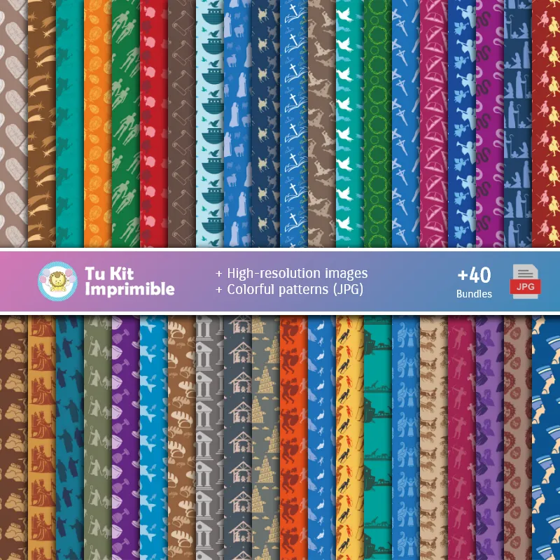 Fondos | Digital Paper Set Ostern - Stiftungen und Scrapbooking