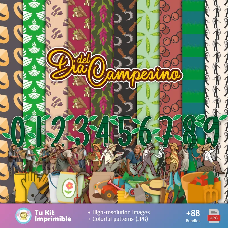 Fundo Dia do Campesino - Papel Digital para Decoração