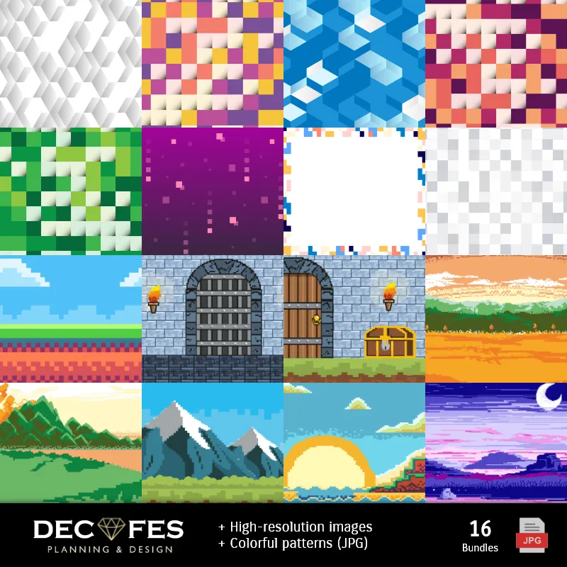 Fondos | Minecraft Digital Paper - 可打印为Scrapbook和DIY