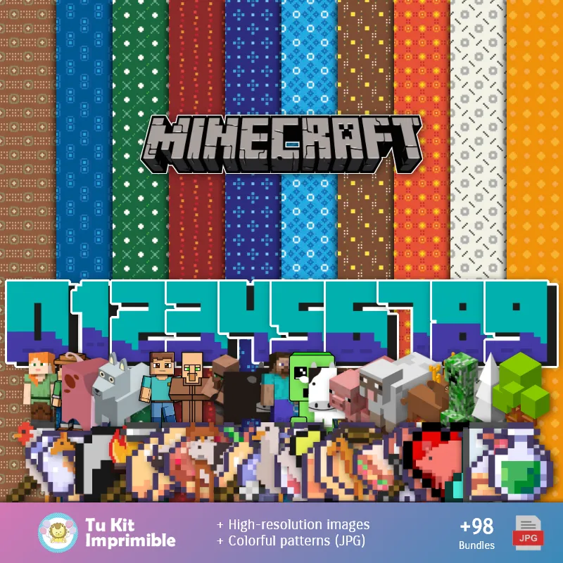 Modelli e texture Minecraft - Kit Scrapbook e Party