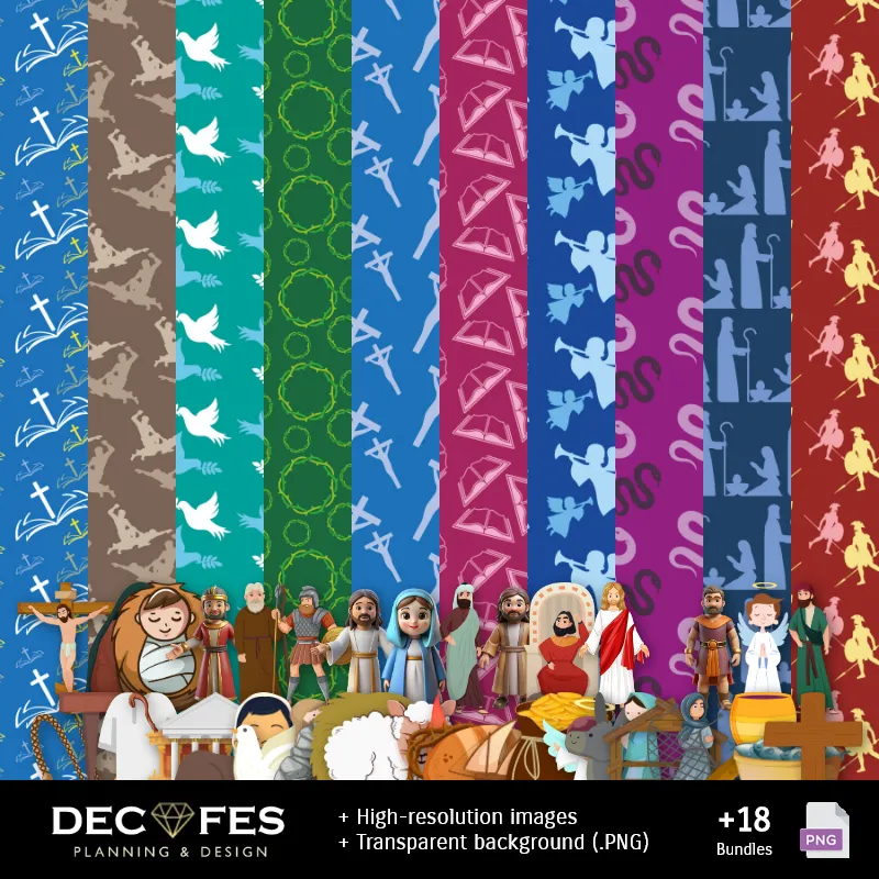 Papel Digital Semana Santa - Imprimibles para Scrapbook y DIY