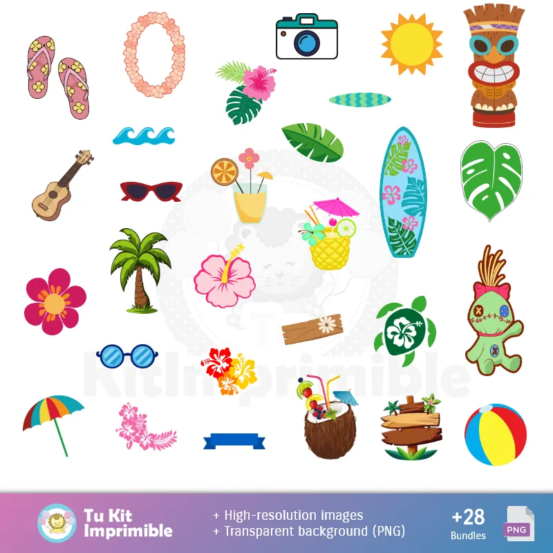 Accesorios | Patrones y Texturas Lilo y Stitch - Kits de Scrapbook y Fiestas