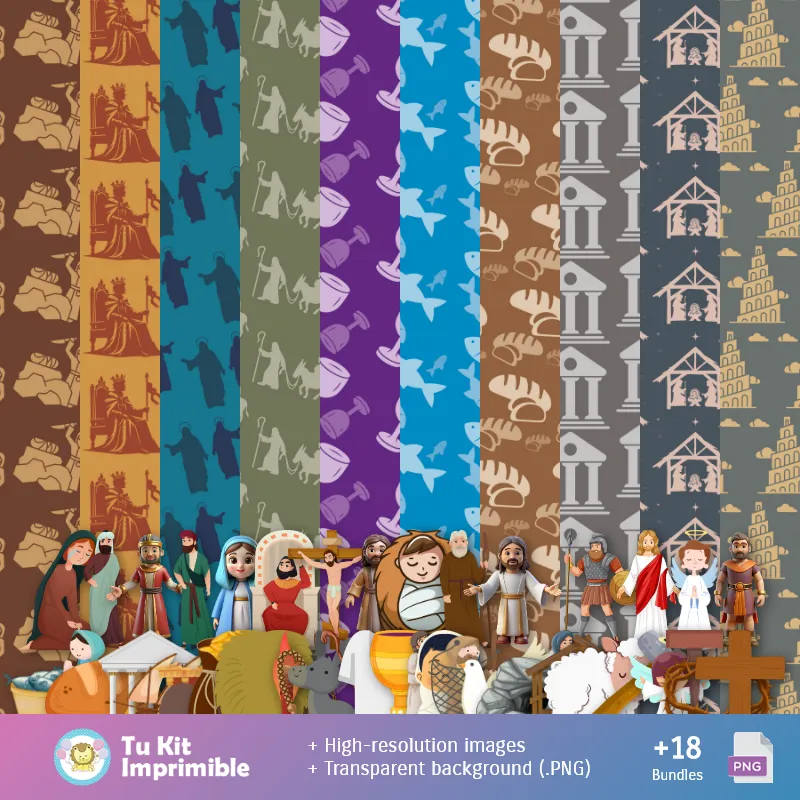 Patrones y Texturas Semana Santa - Kits de Scrapbook y Fiestas