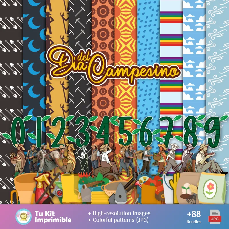 Patterns and Textures Peasant's Day - Scrapbook and Party Kits