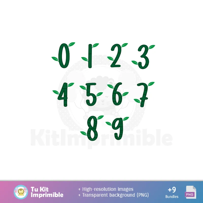 Números Temáticos | Patterns and Textures Peasant's Day - Scrapbook and Party Kits